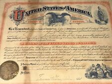 ANTIQUE United States CITIZENSHIP CERTIFICATE 1894 Framed Hudson New York RARE picture