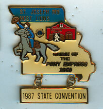 Lions Club Pins - Missouri St Jospeh 1860 Origin of the Pony Express picture