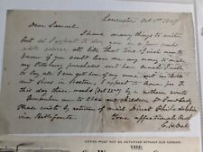 1849 Oct 1st Letter from Brother in Lancaster - Brother in Pittsburgh for Money picture