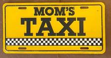1990's MOM's TAXI BOOSTER License Plate CHECKER BOARD UNDER WORDING picture