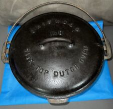Antique 1920 Griswold No. 9 Cast Iron Tite-Top Baster Dutch Oven 834 & Lid 2552 picture