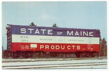 Bangor & Aroostook RR Railroad Train Box Car State Of Maine Products Postcard picture