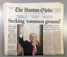 Bush Wins Election December 14, 2000 Boston Globe AUTHENTIC NEWSPAPER NOT REPRO picture