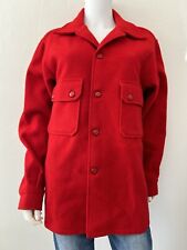 Vintage 1950’s Wool BSA Boy Scouts Red Camp Shirt Jacket Men’s 42 picture