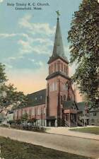 c1910  Holy Trinity Roman Catholic Church Posted Greenfield MA P527 picture
