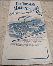 *RARE* TRADE CARD THE THOMAS MANUFACTURING LAWN MOWER, 3 PANEL SPRINGFIELD, OHIO picture