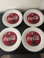 Vintage 1996 COCA-COLA PLATE SALAD DESSERT- GIBSON - 7 3/4 INCHES Set of 4 picture