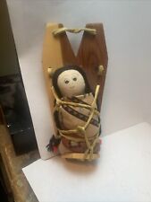 Navajo Doll In Cradle Board By Native American Artist, COA,  6” picture