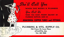 Anaconda Copper tubes and Fittings, Plumbing, Early Advertising Ink Blotter picture