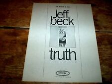 JEFF BECK ( TRUTH ) Vintage 1968 Crawdaddy magazine PROMO Ad NM- picture