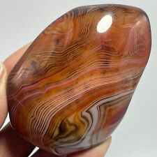 TOP165G Natural Polished Silk Banded Lace Agate Crystal Madagascar A3345 picture