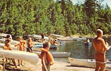 1972 WI Milwaukee County Council Boy Scouts of America Beach Canoe postcard BS5 picture