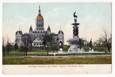 Hartford Connecticut c1905 State Capitol Building, Corning Fountain, undivided picture