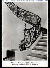 PARIS IV° / wrought iron staircase of the HOTEL CHENIZOT / postcard circa 1960 picture