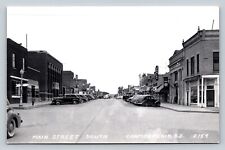 c1940s RPPC Main Street South Chamberlain SOUTH DAKOTA Classic Cars VTG Postcard picture