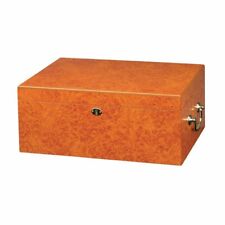 Tuscany Light Maple Burl Desktop Humidor for 100 Cigars picture