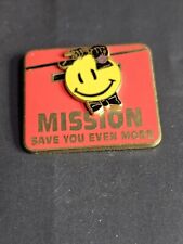 Walmart Employee Hat Lapel Pin Back Enameled Mission Save you Even More - Slide  picture