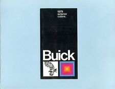 1979 Buick Full Line Factory Colors Dealer Sales Brochure w/Paint Chips picture