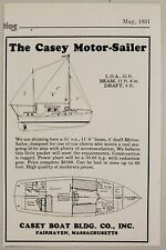 1931 Print Ad Casey Motor-Sailer Sail Boats Fairhaven,Massachusetts picture