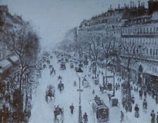 Boulevard Montmartre, Camille Pissarro. Magic Lantern Glass Art Slide picture