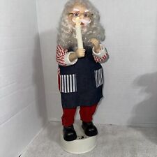 Vintage Poseable Santa With Lighted Candle and Music ~ Plays Jingle Bells picture
