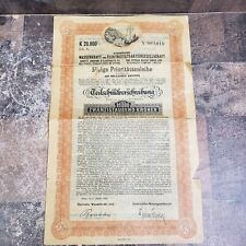 Antique 1922 Styrian Water Power and Electricity Co. Limited Bond Certificate picture