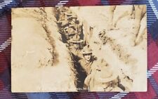WW1 RPPC, US ARMY SOLDIER, ROY, IN THE TRENCHES. 1917, MILITARY RPPC picture