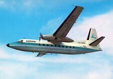 Luxair Airplane. Fokker Friendship F 27. Unposted Chrome 4x6 Postcard picture