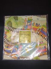 Vtg BUZZA Gift Wrapping Paper Christmas Gifts Train Ducks On Pond picture