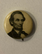 1896 abraham lincoln us president whitehead an hoag .75 inch pin Vintage picture