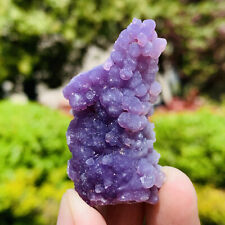 19g Natural purple grape agate quartz crystal granular mineral specimen picture