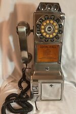 VTG Crosley 1957 Silver Pay Phone Style Working Push Button Telephone-Bank, Key picture