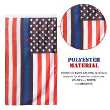 3x5 Blue Lives Matter USA RWB Thin Black Blue Line American Police Flag Grommets picture