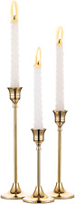 Candlestick Holders Taper Candle Holders, Set of 3 Candle Stick Holders Set, Bra picture