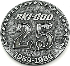 Vintage 1984 Ski-Doo 1959-1984 25th Anniversary Medallion Paperweight Snowmobile picture