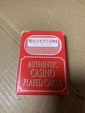 SILVERTON CASINO HOTEL LAS VEGAS RED AUTHENTIC CASINO PLAYED CARDS Playing DECK picture