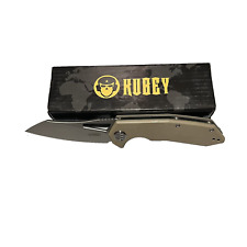 Kubey New Vagrant Liner Lock Folding Knife, Tan G-10 Handles KU291B New Open Box picture