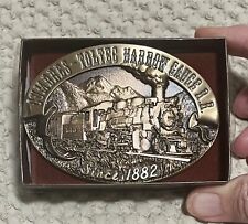 NOS Cumbres & Toltec Narrow Gauge R.R. Railroad Train Bronze Vintage Belt Buckle picture