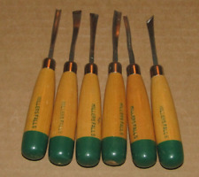 set 6 MILLERS FALLS chisel woodwork cut lathe carpentry picture