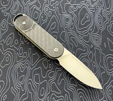 Customized Twosun TS362 2.60” M390 Blade With Carbon Fiber & Gold Titanium Liner picture