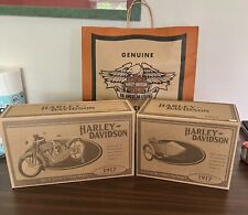 1917 Harley-Davidson. Authentic 3-Speed V-Twin W/ Side Car, Boxes & Bag picture