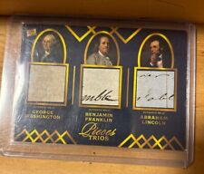 2022 Pieces of the Past Washington/Franklin/Lincoln Pieces Trio Relic #PT-2 picture