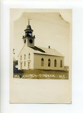 Bingham ME Maine RPPC real photo antique postcard, Methodist Church picture