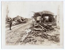 1918 Three Wrecked British Tanks Ypres Poelcappell Road Belgium Orig News Photo picture