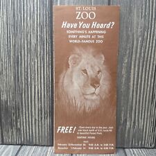 Vintage St Louis Zoo Feeding Schedules Brochure picture