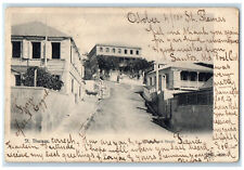 1904 View of Buildings in St. Thomas US Virgin Island Antique Posted Postcard picture