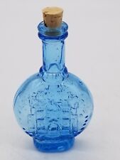 VTG 1970's Wheaton Glass Blue Miniature Root Bitters Bottle 3
