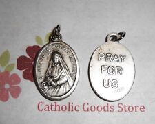 Saint St Frances Mother Cabrini / Pray for Us - Italian Silver Tone Ox 1
