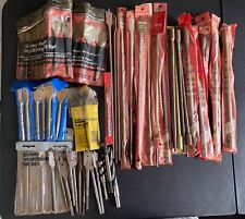 Lot Of 62 Wood Drill Bits and Extensions Irwin, Craftsman, Stanley, Others picture