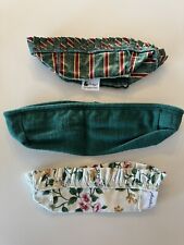 Lot Of 3 Longaberger Basket Liners, IVY Cracker, Parsley And Small Berry EUC picture